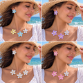 🌸 Collier & Boucles d’oreilles Fleur – Élégance estivale