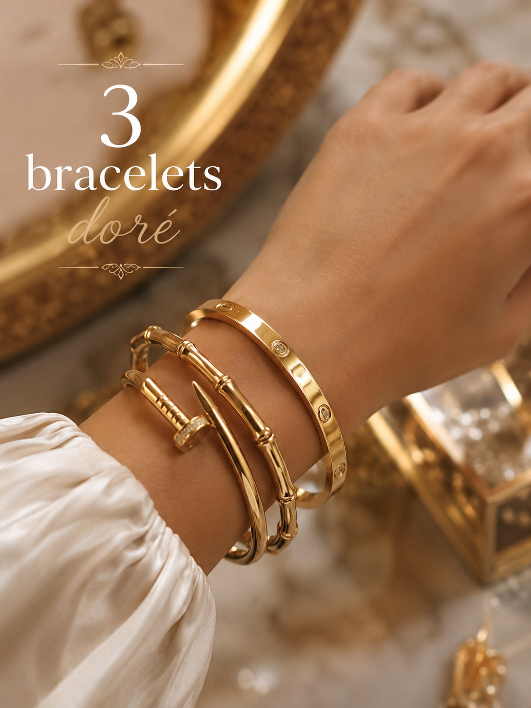 3 bracelets plus gourmette offert🎁