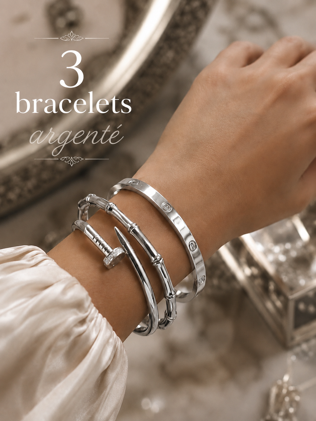 3 bracelets plus gourmette offert🎁