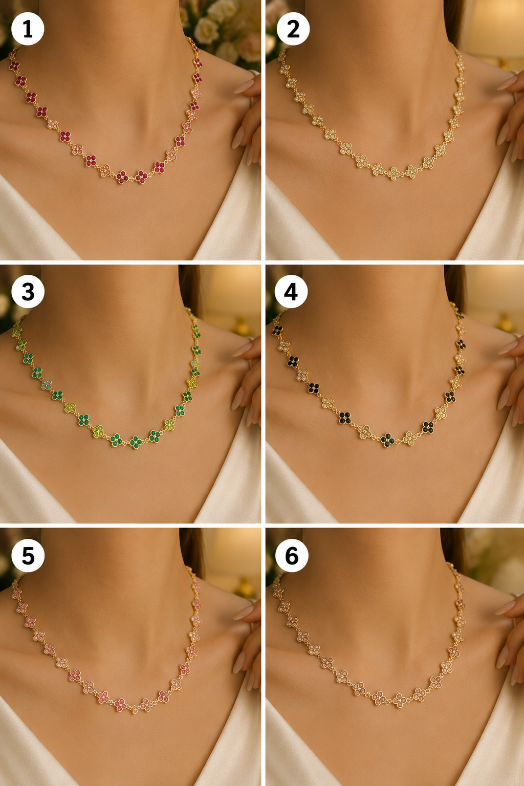 ✨ Collier Fleur Élégance – Raffinement et féminité