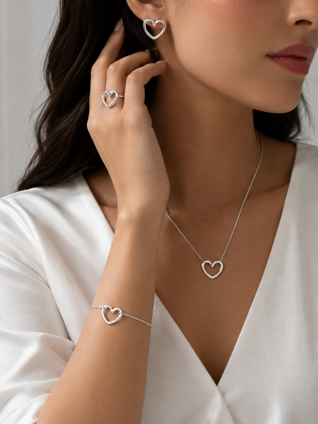 ✨ Ensemble de Bijoux Cœur Élégance Intemporelle ✨