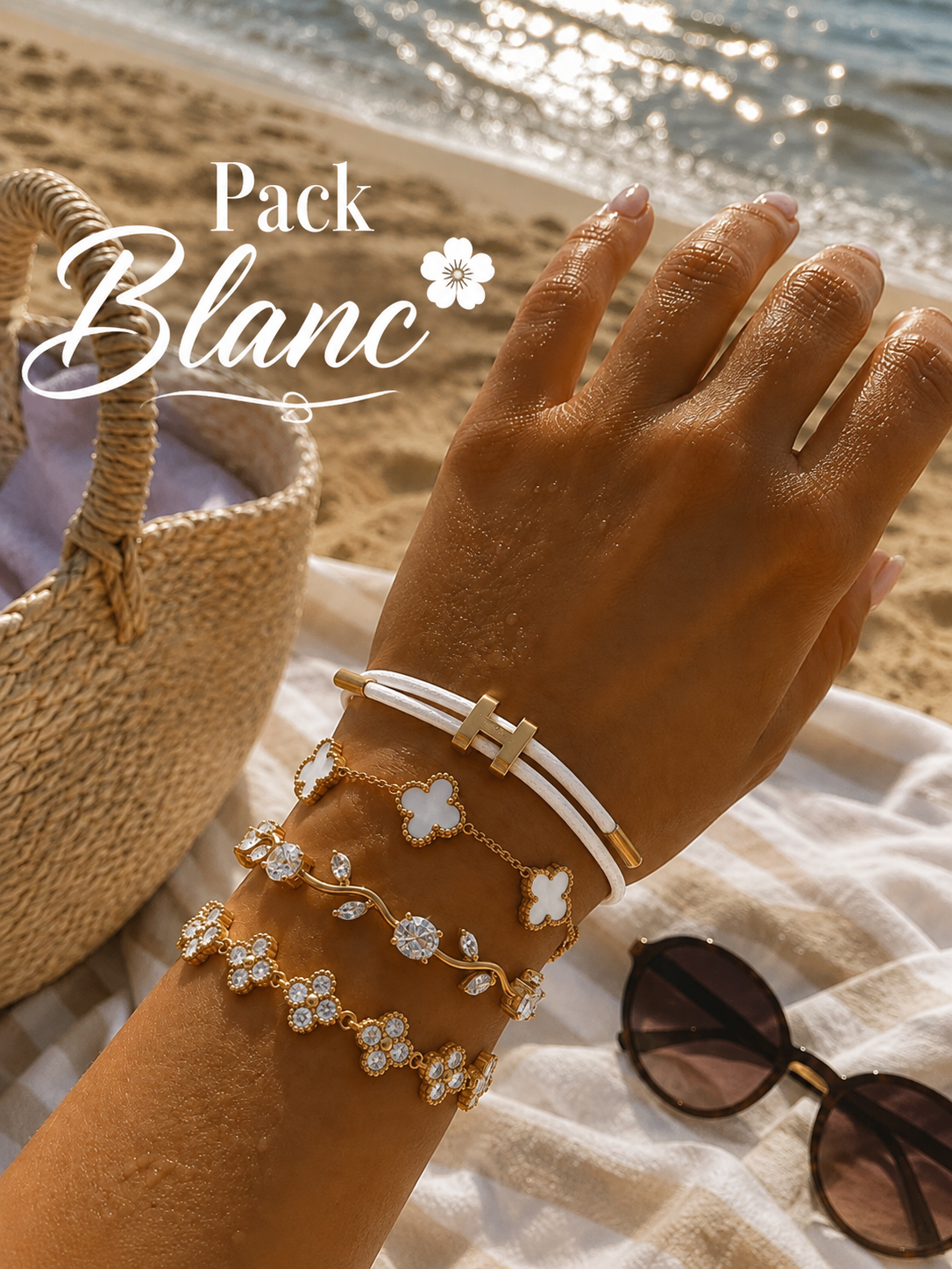Pack 4 Bracelets Femme – Collection Été Élégante & Colorée💙